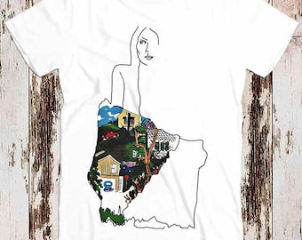 Joni Mitchell Ladies of Canyon Music Band Folk Tee Top Retro Cool Style Unisex Ladies T shirt 8258