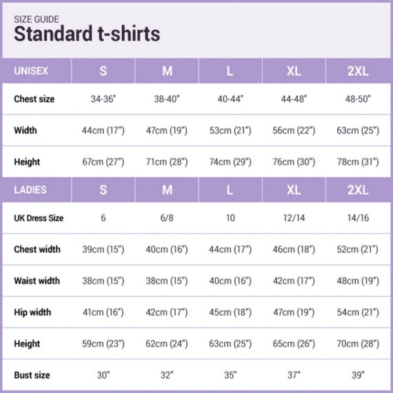 Height comparison chart