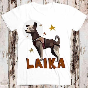 Laika Space Dog Rosja Ilustracja Sztuka Super Cool Najlepszy Prezent Top Tee T Shirt 8888