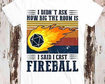 DM I Cast Fireball DND Dungeons Dragons Dungeon Master Wizard Best Seller T Shirt Music Retro Top Tee Gift Unisex 8514