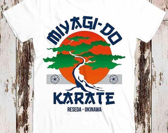 Karate Kid T-Shirt MIYAGI - DO Movie Daniel Cobra Kai TV 80 Reseda Okinawa Retro Gift Tee 8404