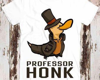 Professor Honk Layton Untitled Goose Game Video Gaming Switch Online Best Seller T Shirt Music Retro Top Tee Unisex 8606