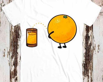 Tasty Orange Juice Peeing Funny Super Cool Best Gift Top Tee T Shirt 8941