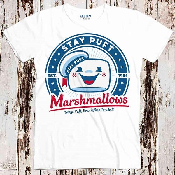 Stay Puft Ghostbusters 80s Cult Film Marshmellow Super Cool Best Gift Top Tee T Shirt 8786