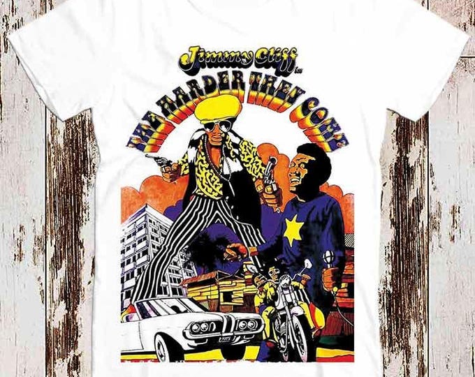 The Harder They Come Poster 70s Jimmy Cliff Film Reggae Music Best Seller T Shirt Music Retro Top Tee Gift Cool Unisex 8652