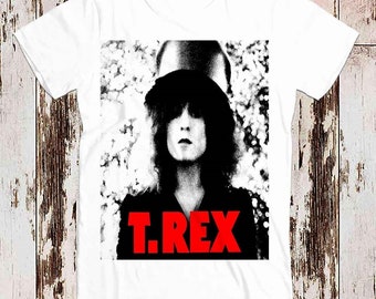 T.Rex Rock Band Marc Bolan Music T Shirt Meme Gift Funny Tee Vintage Unisex Gamer Cult Movie Music Adult Top Tee 8048