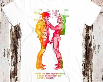 Nude Naked Gay Cowboys Seditionaries LGBT Rainbow Best Seller T Shirt Music Retro Top Tee Gift Cool Unisex 8595