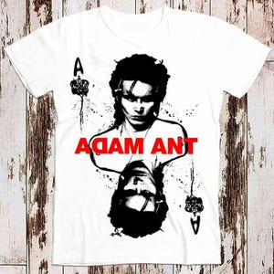 As des fourmis Adam Ant Cartes à jouer Joker Best-seller T-shirt musique Top rétro T-shirt cadeau Cool unisexe 8480