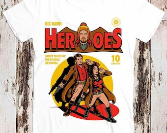 Heroes Comic Retro Cover Parody Fashion Top Gift Tee T-Shirt 8467