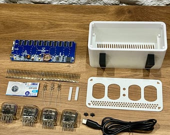 Kit de reloj de tubo Nixie IN-12: placa de estilo geek y carcasa impresa en 3D