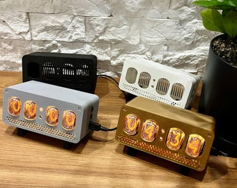 3D-printad Nixie-rörklocklåda: IN-12-kort i nördstil