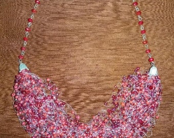 Pink tenderness bisque necklace