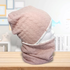 Beanie-Loop-Set warm/Mütze und Schal/Zopfmuster/Wendebeanie/Accessoires Kinder/Kindermode
