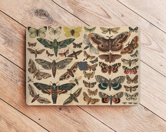 Macbook case for Macbook Pro 13 Air M1 M2 2022-2010 11 Inch, 12 Inch, 13 Inch, 14 Inch, 15 Inch, 16 Inch vintage Butterflies design cover