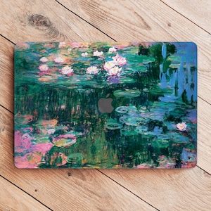 Macbook case for Macbook Pro 13 Air M2 2022 11 Inch, 12 Inch, 13 Inch, 14 Inch, 15 Inch, 16 Inch Claude Monet Water Lilies 1916 design cover