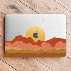 Macbook case for Macbook Pro 13 Air M2 2022-2010 11 Inch, 12 Inch, 13 Inch, 14 Inch, 15 Inch, 16 Inch landscape mountain sunset design cover