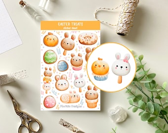 EASTER TREATS sticker sheet | decorative bullet journal stickers, planner stickers, scrapbook stickers, spring sticker, rabbit dango, candy