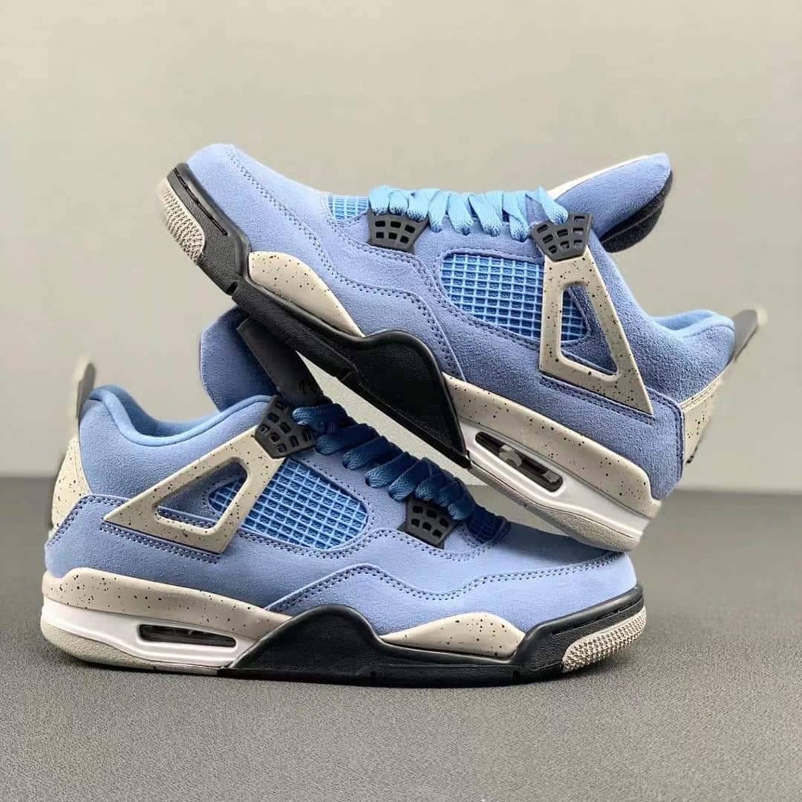 Custom Jordan 4 University Blue | Etsy
