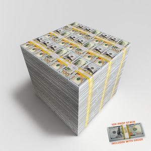 Money Cube Side Table: Hyper Realistic Cash Stack End Table Matte Textured Finish