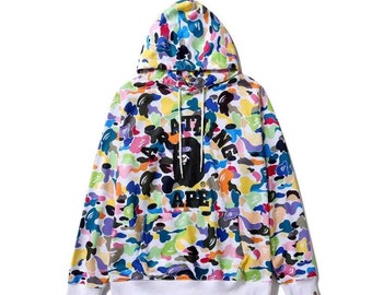 bape hoodie rainbow