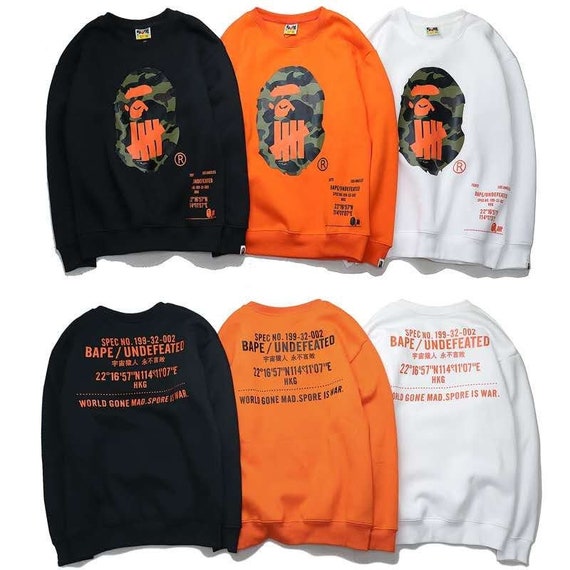 orange bape sweater