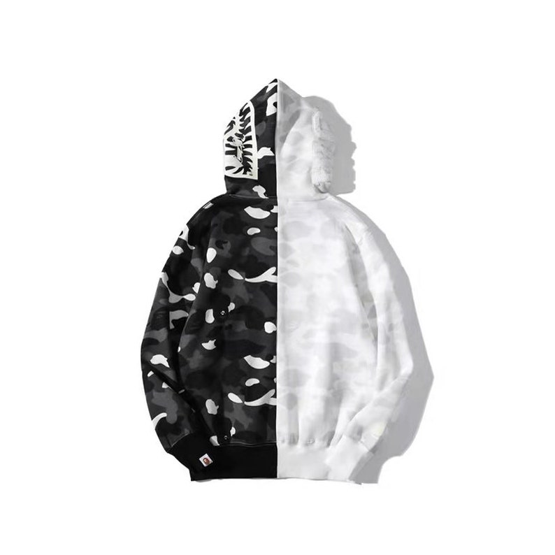 Bape Black and White Luminous Hoodie Sweatshirt A Bathing Etsy