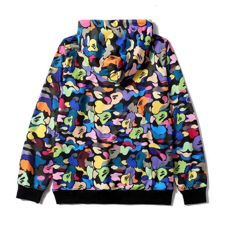 Bape Hoodie Rainbow Camouflage Ape A Bathing Ape sweatshirt Etsy
