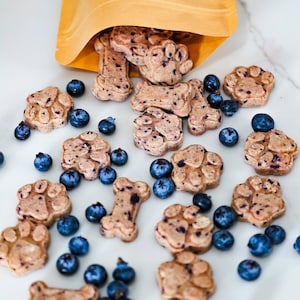 Organic Peanut Butter Blueberry Dog Treats: Small Batch Biscuits
