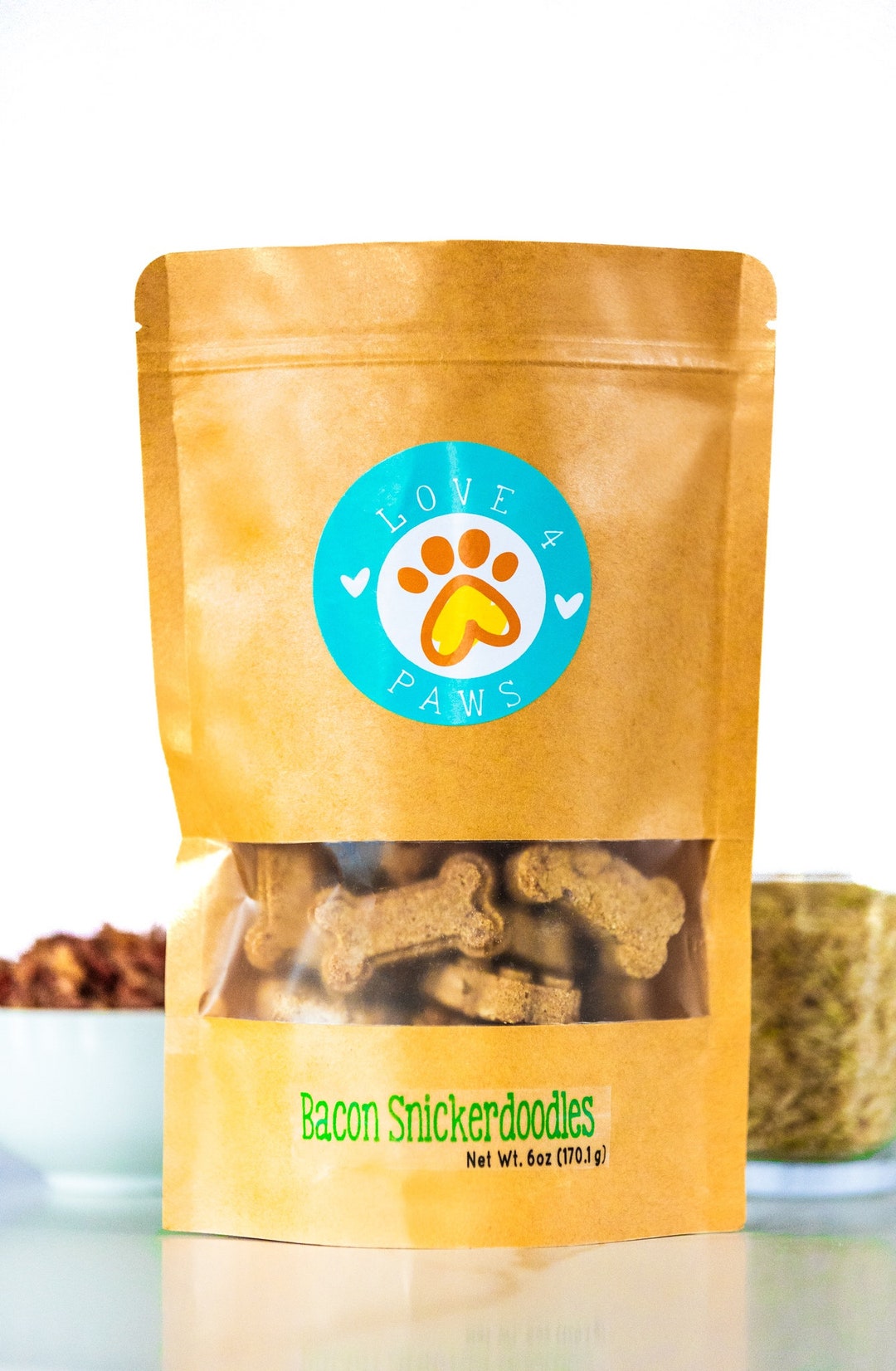 Organic Bacon Snickerdoodles Dog Treats, Handmade Dog Treats, Limited
