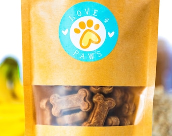 Organic Peanut Butter Banana Dog Treats: Gluten-Free, Vegetarian