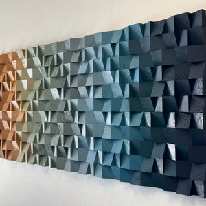 Geometric Wood Art - Coastal Dream