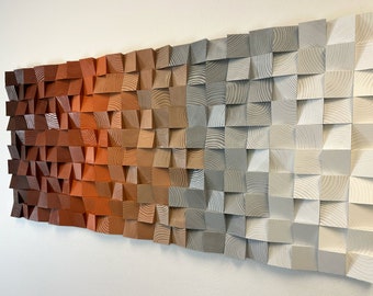 Geometric Wood Art - Amber