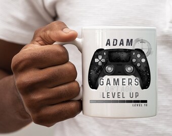 Personalised Gamer Mug | 16th Birthday Gift for Him Her | Video Game Gift | Game Controller | Boy Gamer | Birthday Gift Son Boyfriend Gamer