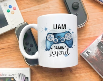Personalised Gamer Mug | 18th Birthday Gift for Him Her | Video Game Gift | Game Controller | Boy Gamer | Birthday Gift Son Boyfriend Gamer
