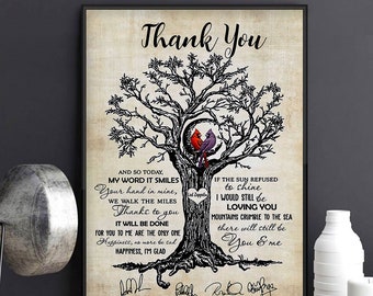 Thank You Lyrics Etsy Thank You Lyrics Etsy
