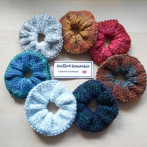 Knitted Hair Scrunchie: Soft and Stylish Hair Accessory, Gift for Her, Knitted Hair Tie, Handmade Knit Accessories