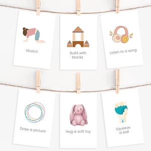 42 Calming Corner Flashcards, Calming Techniques, Emotions And Feelings, Montessori Materials, Homeschool, Preschool Flashcards, Printable
