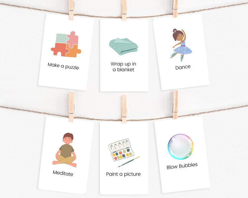 42 Calming Corner Flashcards, Calming Techniques, Emotions and Feelings ...