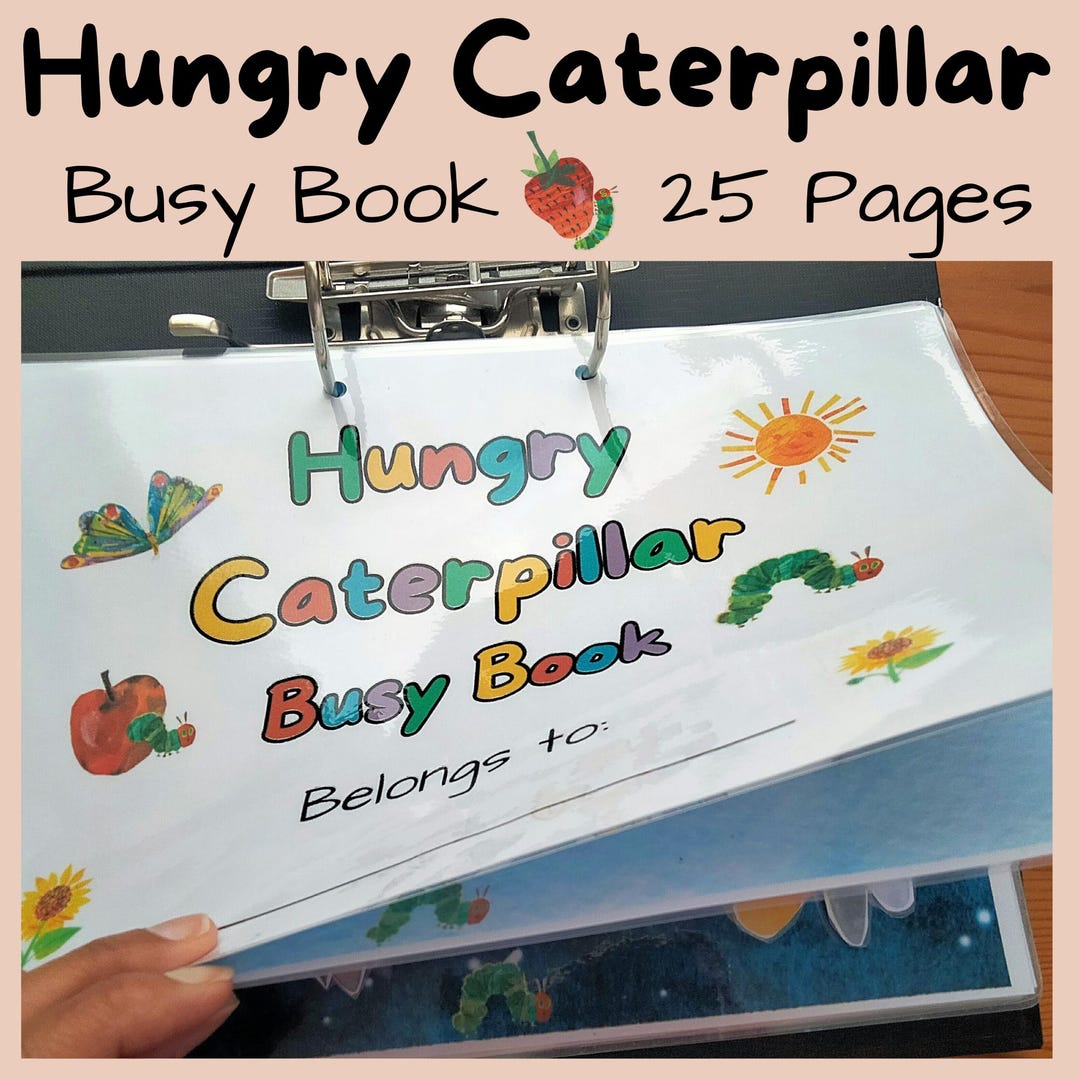 Hungry Caterpillar Busy Book, Printable Toddler Activity Binder ...