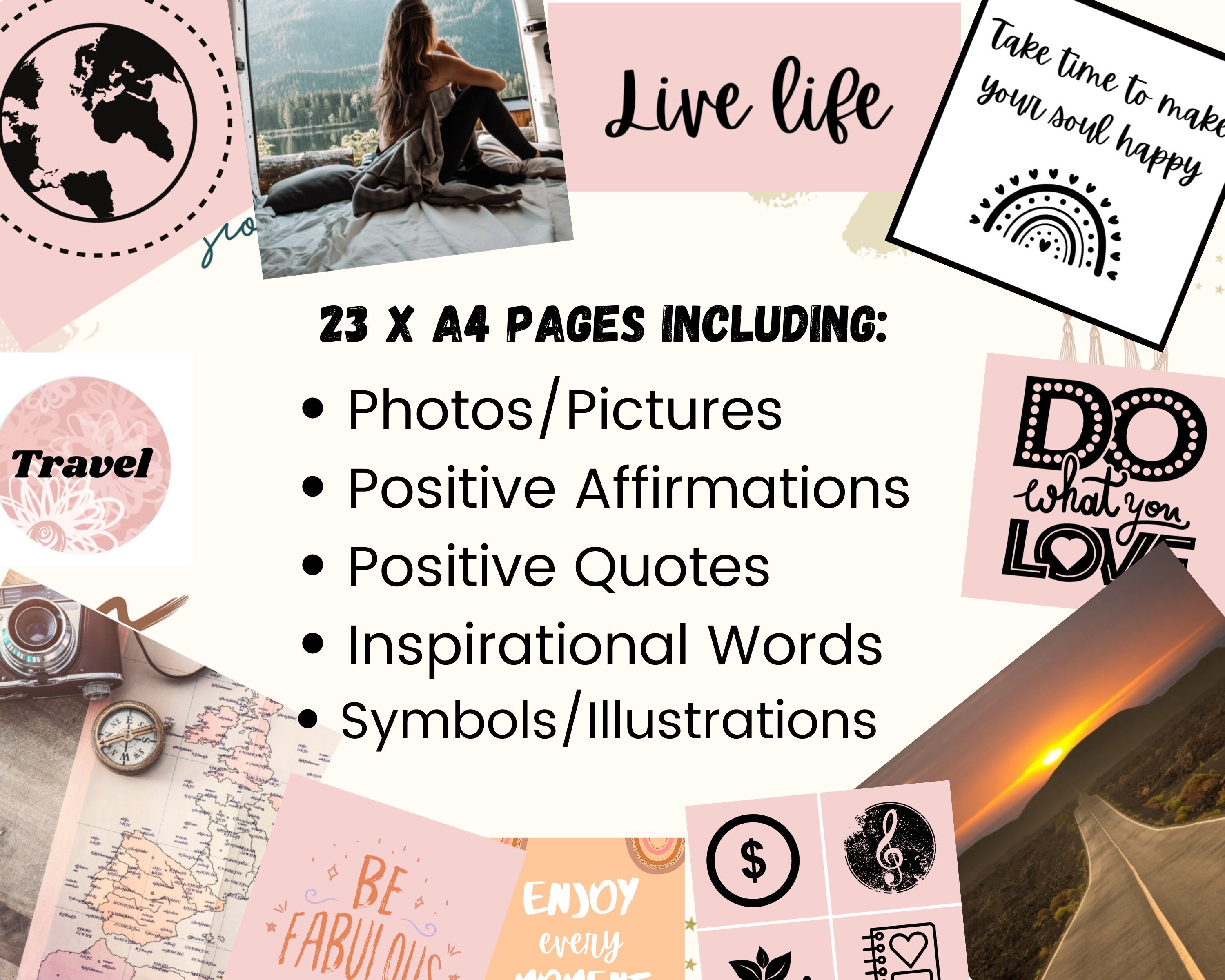 Buy Vision Board Kit, Vision Board Printable, Vision Board 2024, Law of