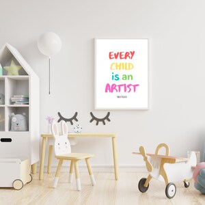 Every Child is an Artist Printable, Nursery Decor, Classroom Poster ...