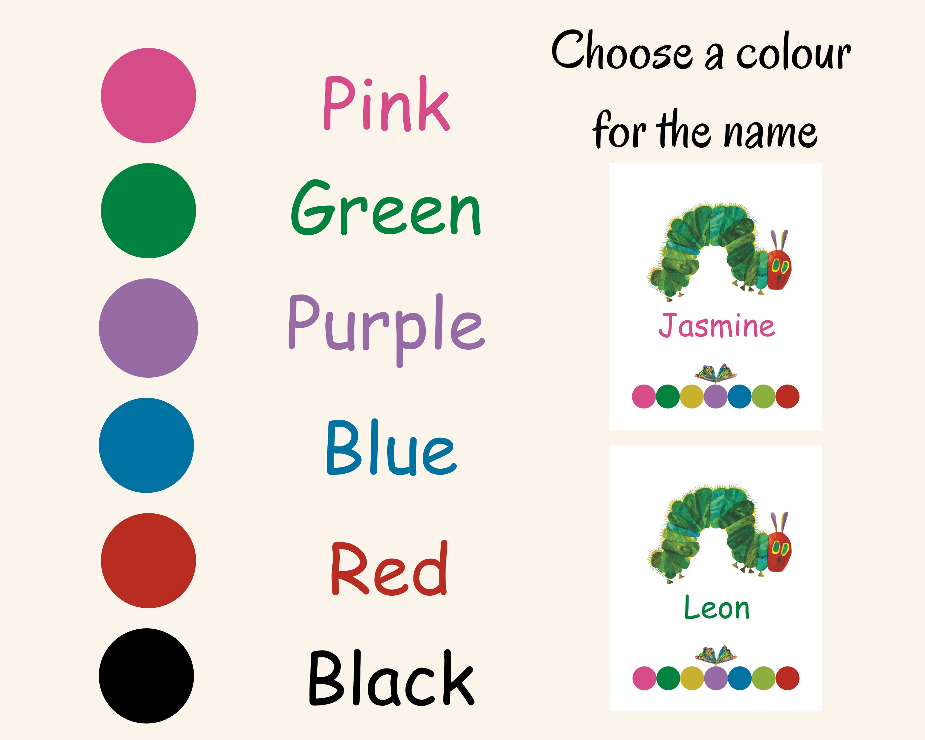 Personalized the Very Hungry Caterpillar Nursery Print (digital ...