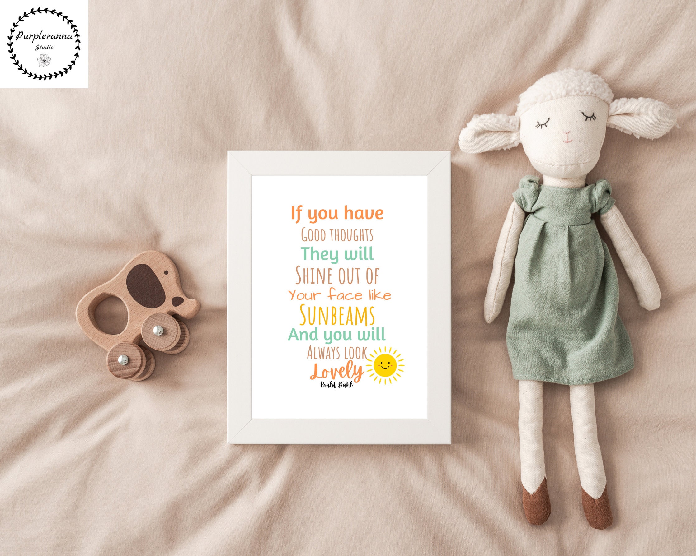 Roald Dahl Quote Print, Roald Dahl Printable, Sunbeams, Positivity ...