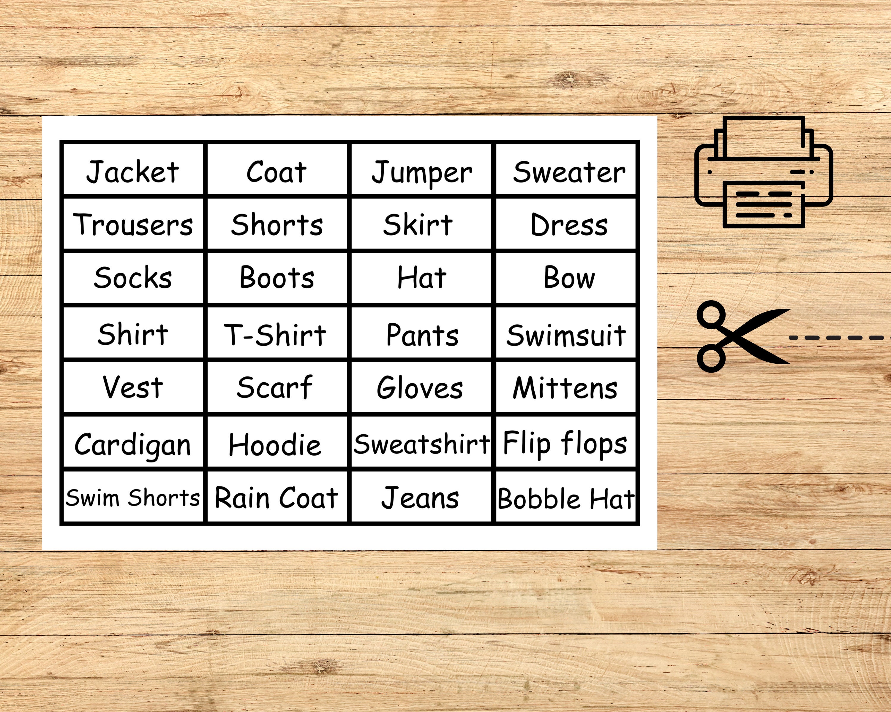 Clothes Sorting Activity, Seasons and Clothes, Weather Clothing, Fall ...