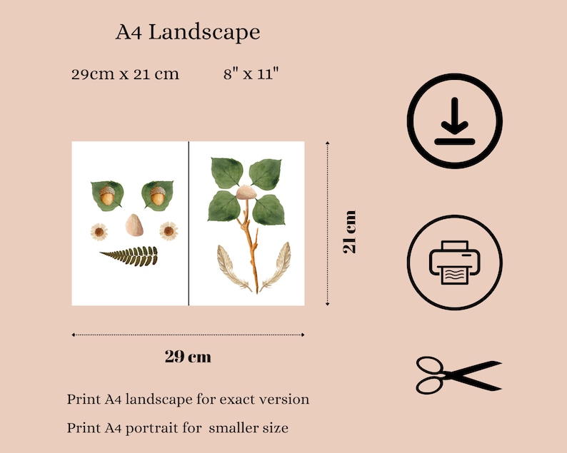 Juego de piezas sueltas imprimible, aula de naturaleza, inspirado en Reggio, imprimible para educación en casa, actividad Montessori, aula preescolar, escuela forestal imagen 10