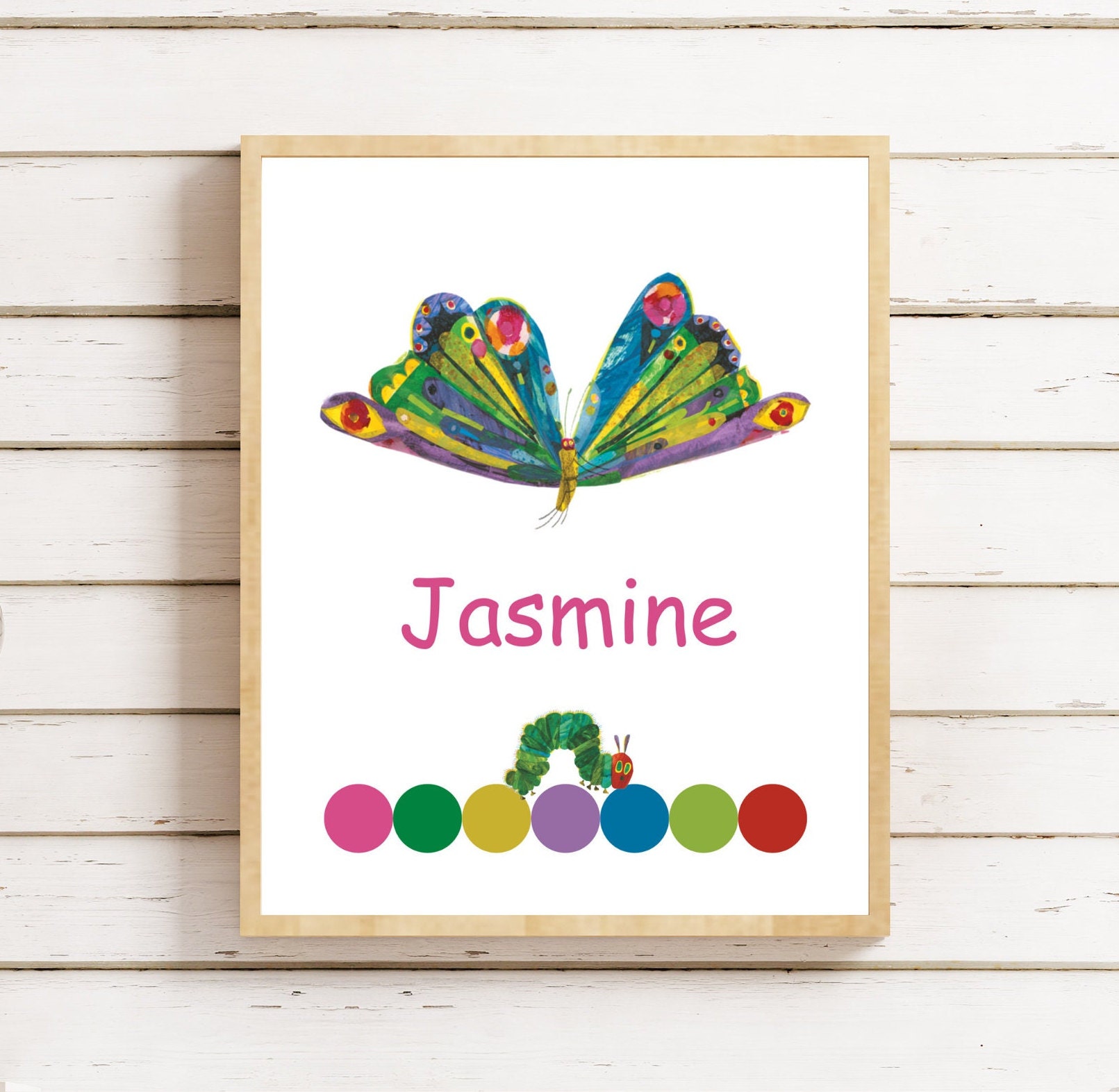 The Very Hungry Caterpillar Printable Wall Art Personalised - Etsy