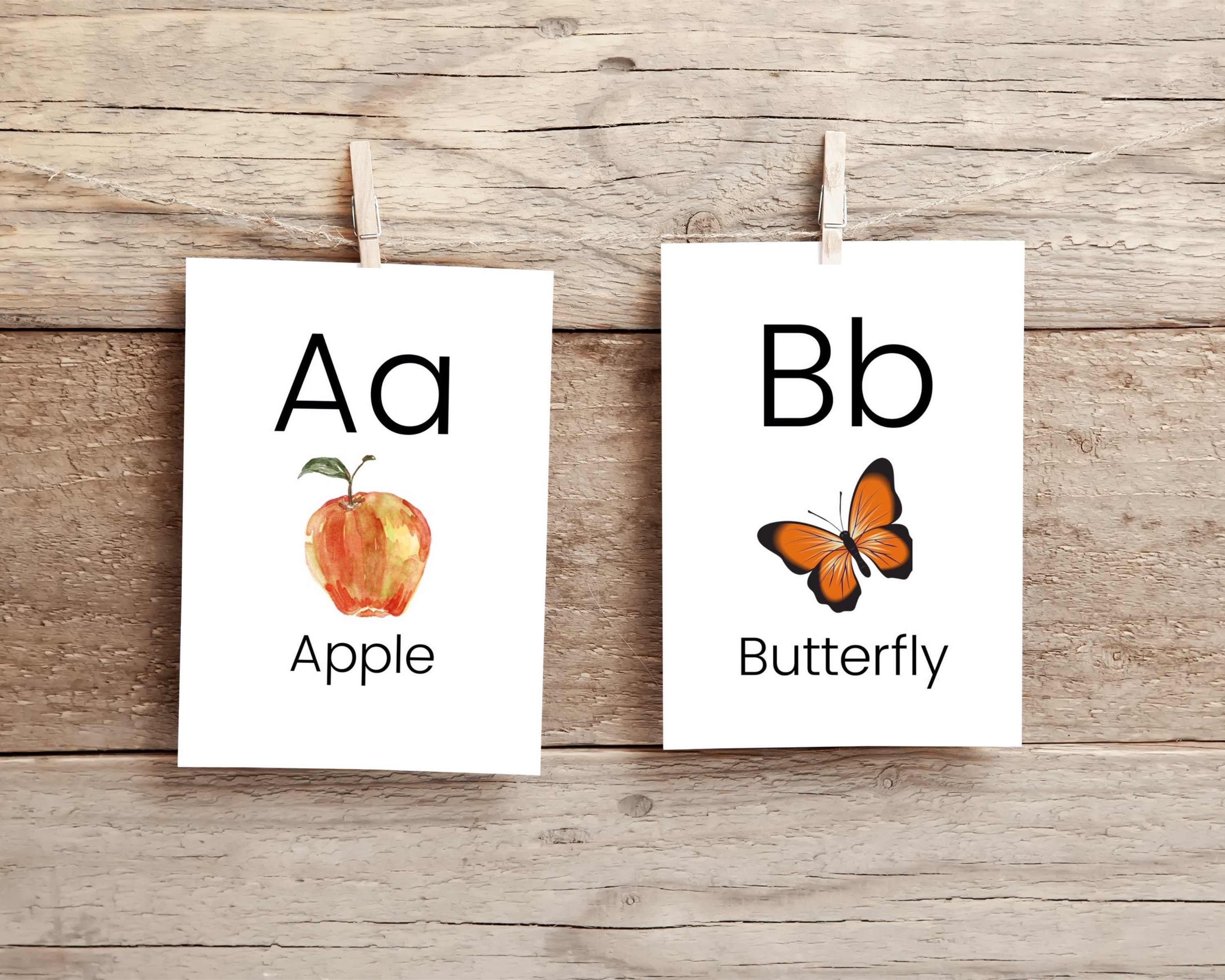 Nature ABC Flashcards: Printable Alphabet Cards (PDF) - Etsy