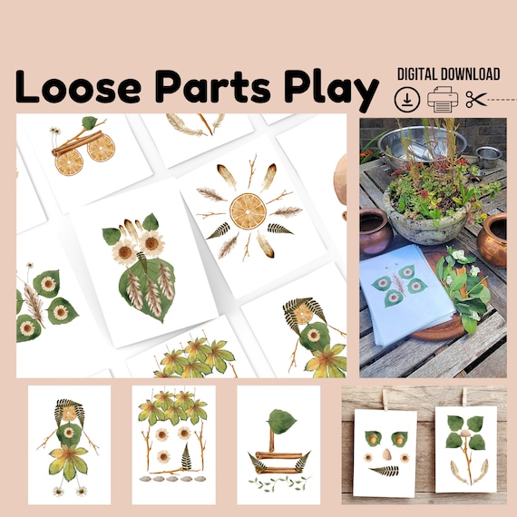 Loose Parts Play Printable, Nature Classroom, Reggio Inspired, Homeschool Printable, Montessori Activity, Preschool Classroom, Forest School