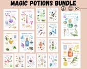 Printable Mud Kitchen Recipe Cards, Magic Potions Bundle, Montessori Materials, Outdoor Play, Nature Play, Forest School, Homeschool