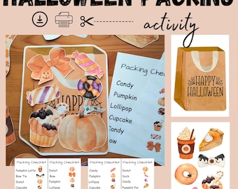Halloween Bag Activity: Printable Packing Checklist Game (PDF Download